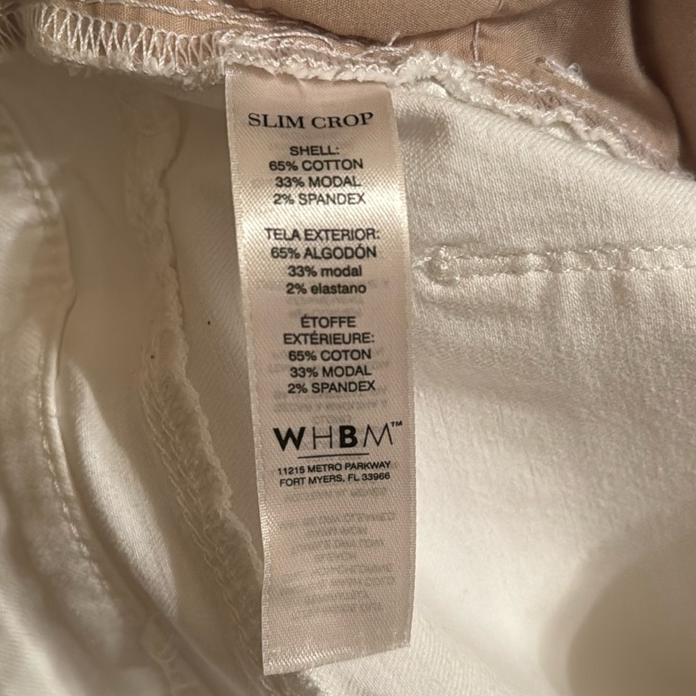 WHBM Women's Slim Crop White Skinny Jeans Size 10 EUC - Picture 4 of 16